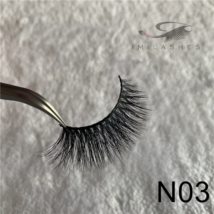 Wholesale real mink fur false lashes 